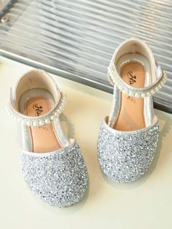 2025春季新款女童时尚公主鞋，舒适儿童包头凉鞋，小女孩时尚玻璃鞋