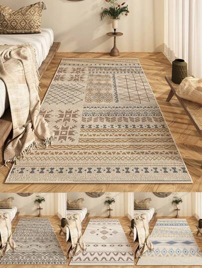 1pc Bohemian Mat, Bedroom Bed Blanket, Household Crystal Swan Bed Blanket, Waterproof, Stain Resistant, Easy To Maintain Carpet, Kitchen Mat, Hallway Dust-Proof Mat, Suitable For Use In The Kitchen, Hallway, And Bedside Birthday