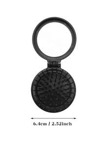 1个花卉美学26字母镜面梳，伴娘、教师、朋友礼物，毕业必备便携折叠气垫梳，旅行露营必备