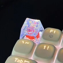 1pc Teclas de teclado mecânico coloridas, perfil OEM R4, material ABS, substituição de tecla ESC, acessório de computador DIY fofo presente