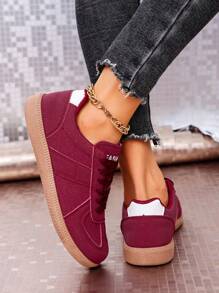 Women's Suede Leather Multi-Function Fashion Casual Flat Non-Slip Lace-Up Round Toe Rubber Sole Vintage Casual Sneakers, Comfortable Flat Everyday Wear