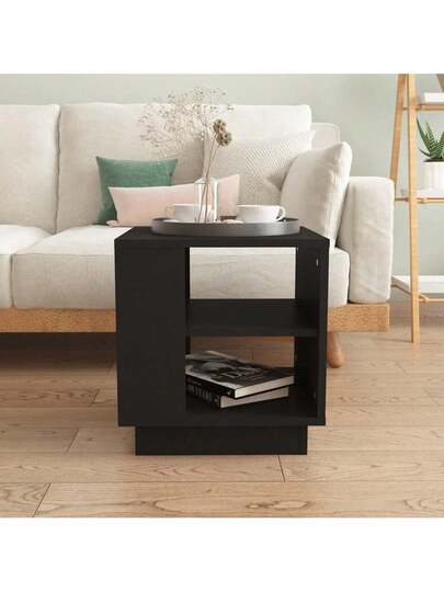 VidaXL Coffee Tafel 40x40x43 Cm Processed Wood Zwart view 3