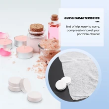 500Pcs Magic Disposable Compressed Towel Wipes Tablet Travel Tissue - White - View 3