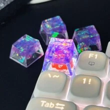 1pc Teclas de teclado mecânico coloridas, perfil OEM R4, material ABS, substituição de tecla ESC, acessório de computador DIY fofo presente