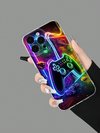 1pc Fashion Game Console Printed Phone Case, Compatible With IPhone Models, Best Gift For Friends, Family And Girlfriends Waterproof Shockproof Anti-Fall Scratch Resistant