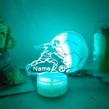 Personalized Soccer Lamp - Unique Bedroom Night Light And Home Decor Gift For Soccer Fans,Creative Christmas Gift Desk Lamp For Friends - About 17.5cm(w) / 16.5cm(h) - View 7