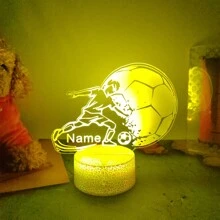 Personalized Soccer Lamp - Unique Bedroom Night Light And Home Decor Gift For Soccer Fans,Creative Christmas Gift Desk Lamp For Friends - About 17.5cm(w) / 16.5cm(h) - View 5