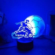 Personalized Soccer Lamp - Unique Bedroom Night Light And Home Decor Gift For Soccer Fans,Creative Christmas Gift Desk Lamp For Friends - About 17.5cm(w) / 16.5cm(h) - View 10