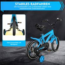 kangten 14" Kinderfahrrad Fahrrad Jungen 14 Zoll Fahrrad Mädchenfahrrad Rad Bike Unisex Multifunktionales Fahrrad Mit Stabilisator