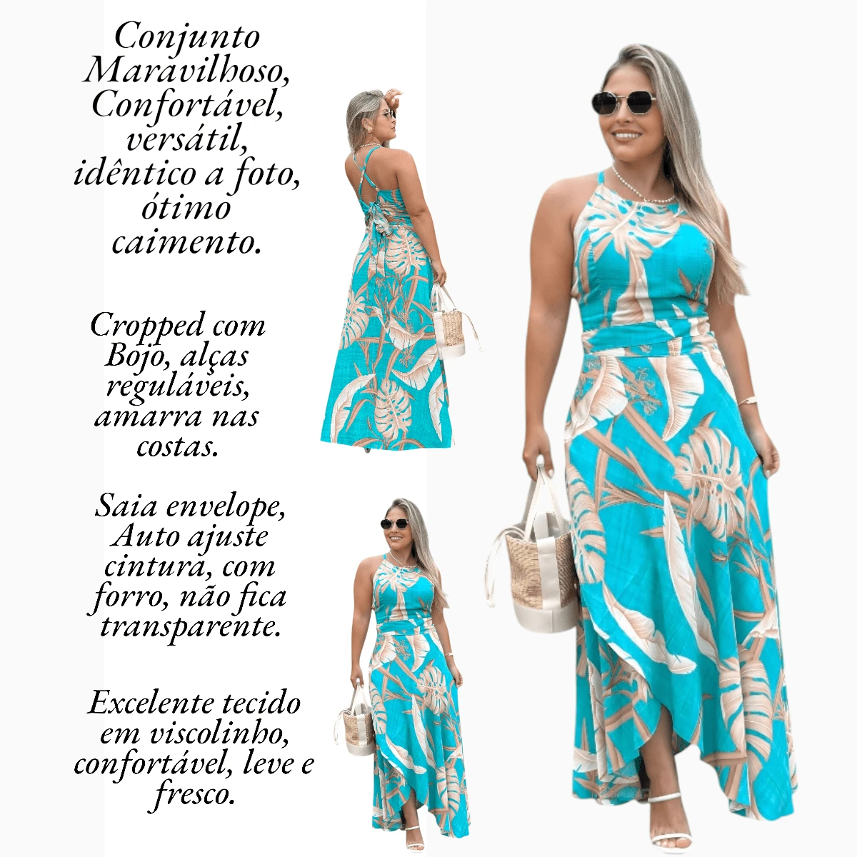 Women's Set Wrap Skirt And Cropped Top, Long Wrap Skirt And Tie-Back Top, Skirt + Cropped Top Set In Formal Dress, Formal Dress, Party Wear - Adam 的水葉綠色裙子套裝 - 查看 1