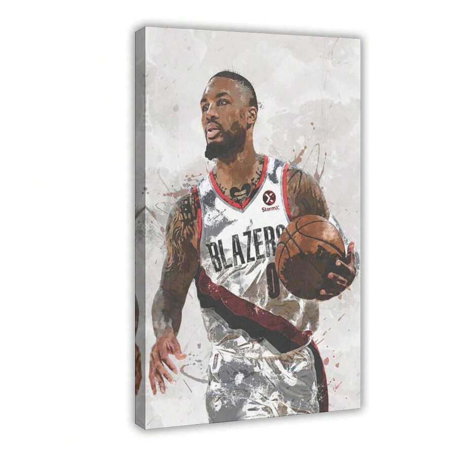 Damian Lillard 4 Canvas Poster Wall Art Bedroom Decor Living Room Decoration Gift - Frame - View 1