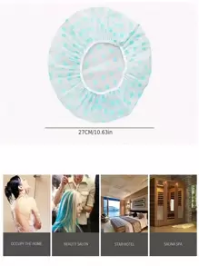 7pcs/Set Waterproof Reusable Shower Caps For Women With Elastic, Ideal For Bathing, Kitchen, Cleaning, One Size Fits All, Perfect Gift For Valentine's Day