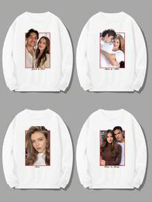定制情人节照片圆领运动衫、个性化家庭聚会团队制服、婴儿/朋友/情侣/宠物照片、秋季服装、秋季上衣、女式上衣、冬季上衣、秋季女式、白色运动衫、订婚礼物、送给她的礼物、节日礼物、情人节礼物、万圣节礼物、感恩节礼物、圣诞节礼物、周年纪念礼物、结婚礼物、最好的朋友礼物