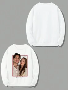 定制情人节照片圆领运动衫、个性化家庭聚会团队制服、婴儿/朋友/情侣/宠物照片、秋季服装、秋季上衣、女式上衣、冬季上衣、秋季女式、白色运动衫、订婚礼物、送给她的礼物、节日礼物、情人节礼物、万圣节礼物、感恩节礼物、圣诞节礼物、周年纪念礼物、结婚礼物、最好的朋友礼物