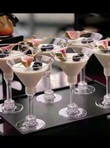 10pcs Open Top Tall Cups, Mousse Cups, Tea Cups, Handmade Dessert Cups, Cups, Champagne Cups, Containers, Room Decor, Suitable For Drinking Water, Coffee, Etc., Applicable For Kitchen, Dining Room, Party, Gathering, Boyfriend Gift, Father's Gift, Christmas Decor Gift, Reusable - Clear - View 6