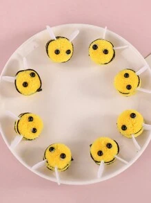 Set de 5/10/15 piezas Juguetes de bola de abeja, hechos a mano DIY juguetes de abeja, decoración de tela para maceta de habitación de fiesta, juguetes de insecto abeja divertidos