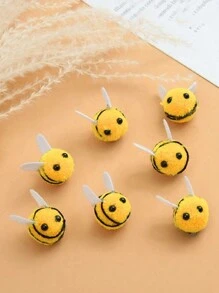 Set de 5/10/15 piezas Juguetes de bola de abeja, hechos a mano DIY juguetes de abeja, decoración de tela para maceta de habitación de fiesta, juguetes de insecto abeja divertidos
