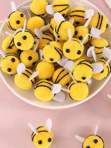 Set de 5/10/15 piezas Juguetes de bola de abeja, hechos a mano DIY juguetes de abeja, decoración de tela para maceta de habitación de fiesta, juguetes de insecto abeja divertidos