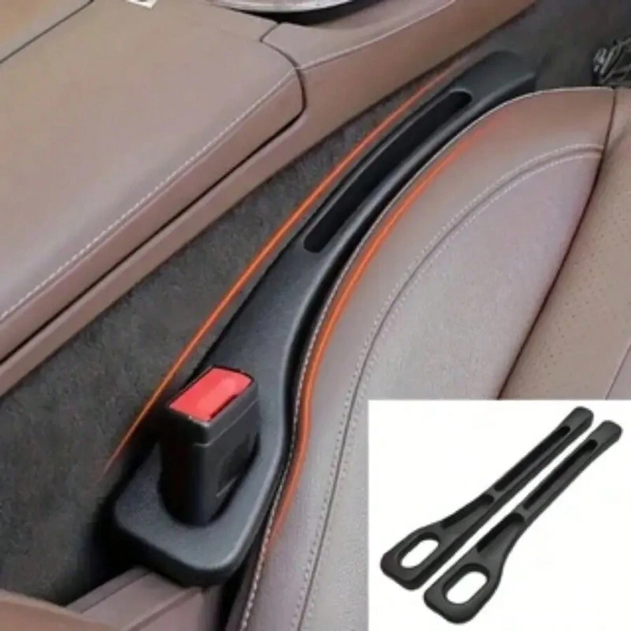 2 piezas, Organizador de espacio entre asientos de coche, Caja de almacenamiento de suministros para coche, Tapón a prueba de fugas para el asiento del coche, Relleno protector para el espacio entre el asiento del coche - Diseño de doble ranura que puede sostener llaves, teléfonos móviles, tarjetas y monedas, regalo para mujeres - Multicolor - Ver 1