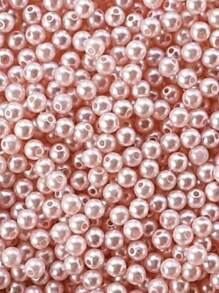 Kit 500 Beads 5 Colors Pearls 6mm With Hole Bead Jewelry And Crafts - 傳統的金色,奶油色,玫瑰色,香檳色和紫色 - 查看 6