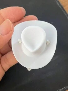 1 pieza Decoración de sombrero creativo con diseño de pollito, estilo de color aleatorio con loro, oso de peluche, serpiente mascota, pájaro, lagarto, rana, sombrero de pollo