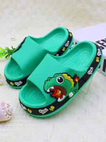 New Summer Soft Bottom Non-Slip Kids Fashion Slippers, Boys Slippers Sandals Flat Shoes Cute Dinosaur Design, Toddler & Little Kid Beach Shoes