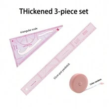 Juego de reglas, regla de costura, regla de diseño de prendas, regla de corte para diseñadores, regla curva, regla de botones, regla de arco, regla flexible, regla para hacer patrones - Multicolor - Ver 16