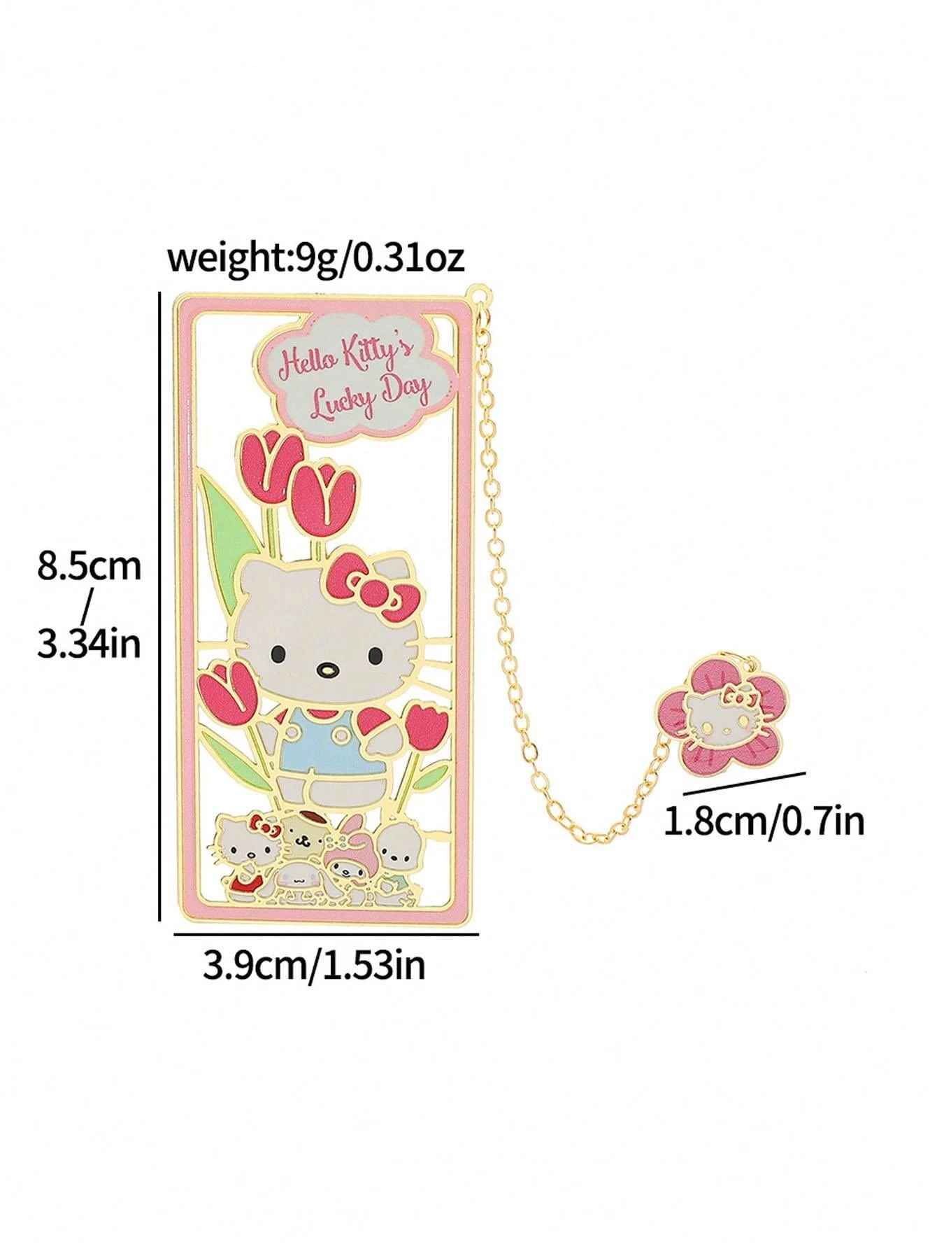 Sanrio 1pc Multi-Color Sanrio Tulip Kitty Bookmark, Cute Sanrio Wallpaper Series Metal Bookmark ...