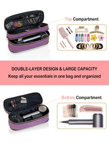 Hair Dryer Travel Carrying Case Dual-Layer, Slim Expandable Handheld Travel Storage Bag, Curling Iron Storage Bag For Dryer/Hair Tool Organizer/Style Organizer(Blue) Bag,Room Decor, Bags,Makeup Bag,Vanity,Travel,Make Up Bag,Travel Essentials,Organizer,Storage,Travel Essential,Makeup Organizer,Makeup Bags,Make Up Organizer,Organiser,Toiletry Bag,Desk Organiser,Cosmetic Bag,Makeup Pouch,Make Up Organize,Vanity Accessories,Make Up Pouch,Make Up Bags