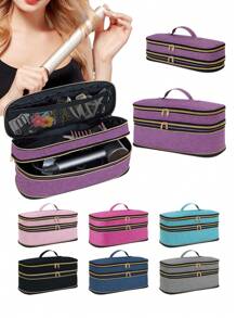 Hair Dryer Travel Carrying Case Dual-Layer, Slim Expandable Handheld Travel Storage Bag, Curling Iron Storage Bag For Dryer/Hair Tool Organizer/Style Organizer(Blue) Bag,Room Decor, Bags,Makeup Bag,Vanity,Travel,Make Up Bag,Travel Essentials,Organizer,Storage,Travel Essential,Makeup Organizer,Makeup Bags,Make Up Organizer,Organiser,Toiletry Bag,Desk Organiser,Cosmetic Bag,Makeup Pouch,Make Up Organize,Vanity Accessories,Make Up Pouch,Make Up Bags