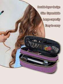 Hair Dryer Travel Carrying Case Dual-Layer, Slim Expandable Handheld Travel Storage Bag, Curling Iron Storage Bag For Dryer/Hair Tool Organizer/Style Organizer(Blue) Bag,Room Decor, Bags,Makeup Bag,Vanity,Travel,Make Up Bag,Travel Essentials,Organizer,Storage,Travel Essential,Makeup Organizer,Makeup Bags,Make Up Organizer,Organiser,Toiletry Bag,Desk Organiser,Cosmetic Bag,Makeup Pouch,Make Up Organize,Vanity Accessories,Make Up Pouch,Make Up Bags