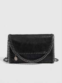 Women Handbags Soft Leather Fashion Designer Top-Handle Casual Pocket Ladies Tote Portable Chain Large Shoulder Crossbody Bags Black Birthday Present - Black - View 4