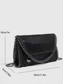 Women Handbags Soft Leather Fashion Designer Top-Handle Casual Pocket Ladies Tote Portable Chain Large Shoulder Crossbody Bags Black Birthday Present - Black - View 2