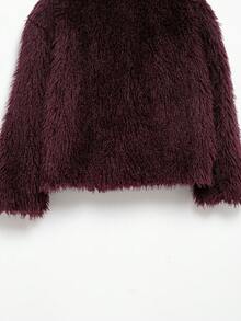 LEILEIBEI Autumn/Winter New Thickened Faux Fox Fur Collar Faux Fur Short Coat, Young Elegant Mid-Length Fur Coat