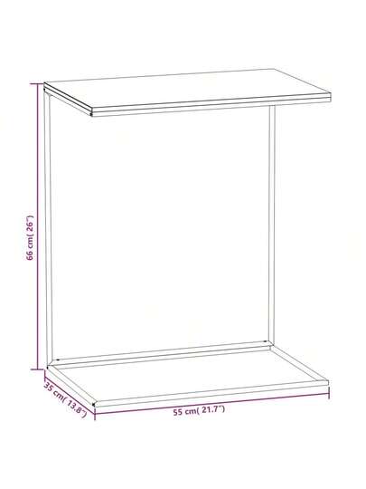 VidaXL Side Tafel 55x35x66 Cm Processed Wood Wit view 6