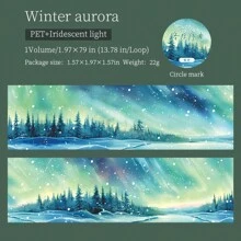 have a good day 1 Roll 2M Winter Theme Washi Tape, Retro Creative Aesthetic Stickers, DIY Decorative Collage Craft Supplies, Holiday Gift, Personalized Scrapbooking School Stationery