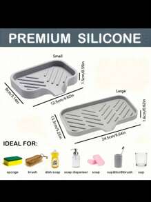1pc Silicone Drain Mat Faucet Splash Preventer Soap Kitchen Countertop Filter Sink Storage Drain Mat