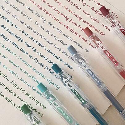 6/8 支复古 8 色中性笔套装，6 色莫兰迪色，签名笔，书写绘图手册办公室学校，适用于办公室、会议、学习笔记、书法、突出显示标记和学校、返校用品