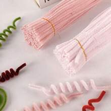 500 件雪尼尔茎、管道清洁器工艺品、花束配色方案、DIY 花束套件管道清洁器、制作花朵的管道清洁器、多色雪尼尔茎、管道清洁器工艺品、工艺品、工艺品、工艺用品、艺术用品、用于艺术和工艺项目的创意 DIY 装饰艺术工艺品装饰，6 毫米 X 12 英寸 - 彩色 - 查看 5