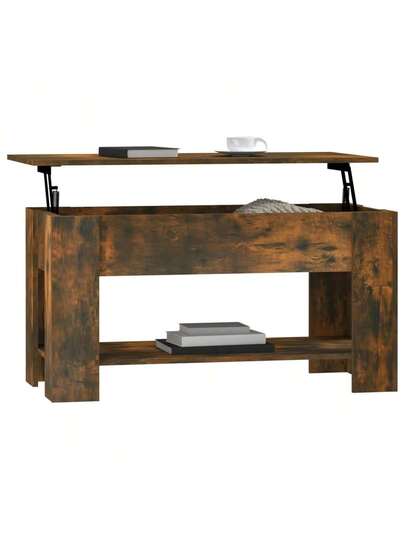 VidaXL Coffee Tafel 101x49x52 Cm Processed Wood Smoked Oak view 7