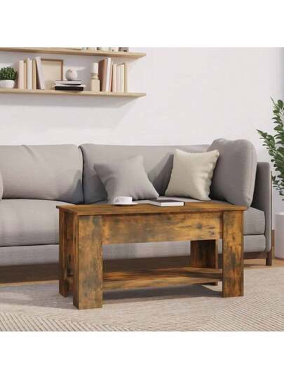 VidaXL Coffee Tafel 101x49x52 Cm Processed Wood Smoked Oak view 8