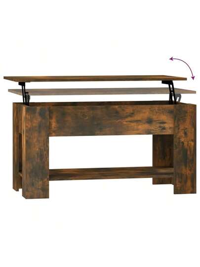 VidaXL Coffee Tafel 101x49x52 Cm Processed Wood Smoked Oak view 6