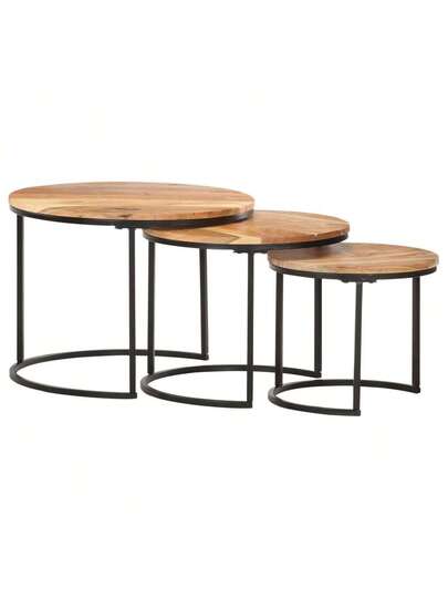 VidaXL Piece Tafel Set Solid Acacia Wood view 8