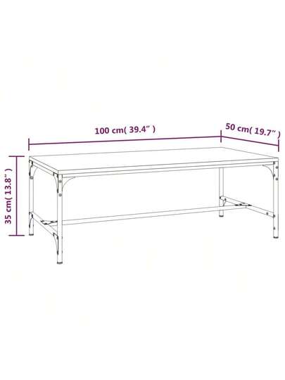 VidaXL Coffee Tafel 100x50x35 Cm Processed Wood Smoked Oak view 8