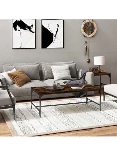 VidaXL Coffee Tafel 100x50x35 Cm Processed Wood Smoked Oak