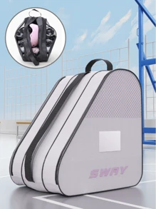 Skating Shoes Bag, Suitable For Storing Ice Skates, Inline Skates, And Quad Roller Skates For Teenagers And Adults, Made Of Breathable Material, Adjustable Shoulder Strap, Holds Skating Shoes - Multicolor - View 7