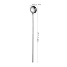 24cm/9.45in Stainless Steel Long Handle Coffee/Honey Stirring Spoon Back To School - Multicolor - View 2