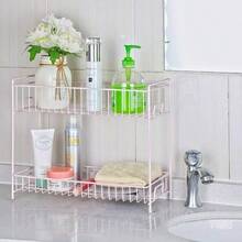 2-Tier Spice Rack Kitchen Herbs Spices Jars Shelf Bedroom Office Storage Holder - Gold - View 9