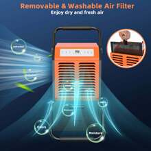 Lifezeal 163 PPD Portable Commercial Dehumidifier W/Water Tank&Drainage Pipe For Basement - US B Type Plug(110-127V) - View 5
