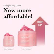 Collagen Jelly Cream- Niacinamide & Freeze-Dried Hydrolyzed Collagen - Boosts Skin's Barrier Hydration And Gives 24h Glow & Lifted Look - No Artificial Color, Korean Skincare (3.71 Fl.Oz.) - 粉色 - 查看 5